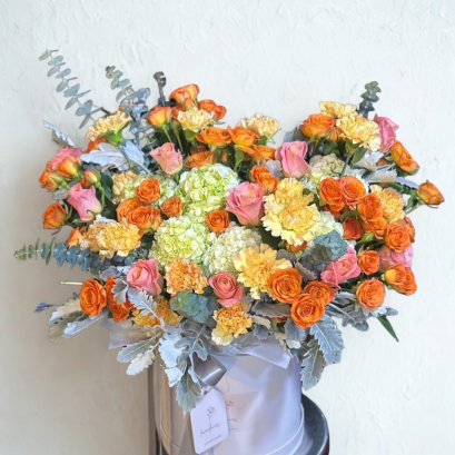 Orange-Peachy flower box
