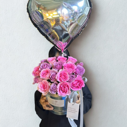 20 Roses Pink FlowerBox