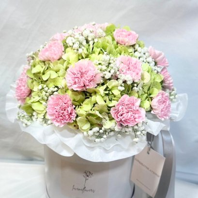 Green Hydrangea  Flower Box