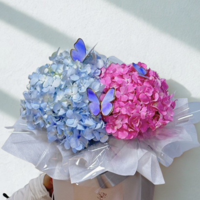 Multicolor Hydrangea Flower Box