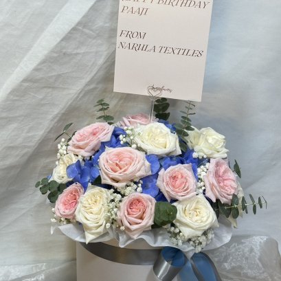 Mix of Hydrangea and Roses FlowerBox