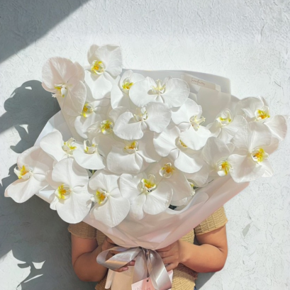 Elegant White Orchid Bouquet