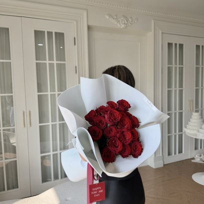 [Valentines] 20 Rose Bouquet Trendy Wrapping Bouquet