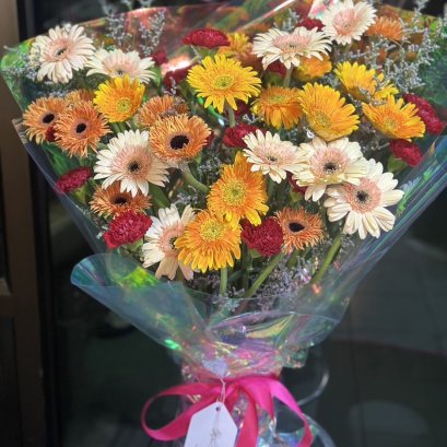 Mix Geberra Bouquet - Red/Orange Tone