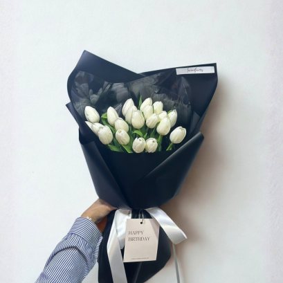 Petite White Tulips Bouquet
