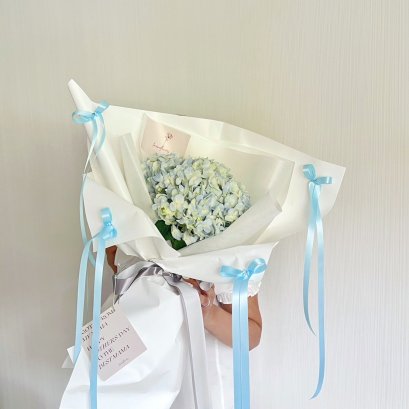 Bowtied Hydrangea Bouquet