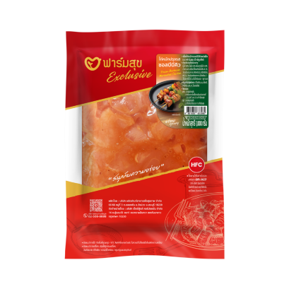 ฟาร์มสุข เนื้อไก่หมักรสบีบีคิวแช่แข็ง 1 กก.