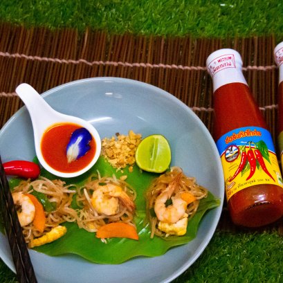 ผัดไทยกุ้งสด