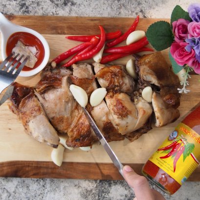 ไก่ย่างซอสพริกโกศล ตรานกอีแอ่น (เผ็ดมาก)