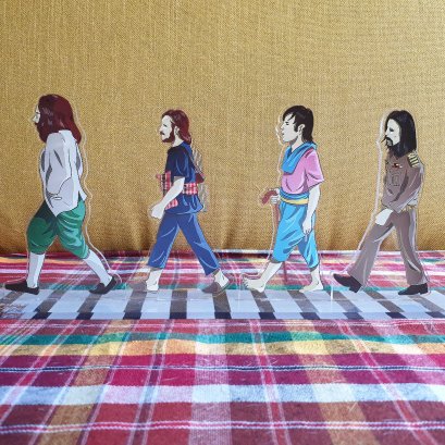 Acrylic 4 Thai Beatles walk on zebra crossing 50 sets Limited Running Number