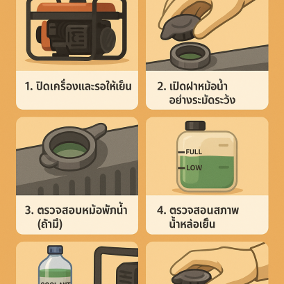 วิธีตรจสอบระดับน้ำในหม้อน้ำหรือระบบระบายความร้อนควรทำอย่างไร