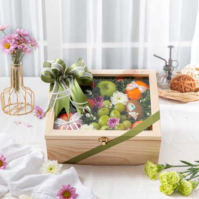 WX01  Fruit &amp; Flower Wood box