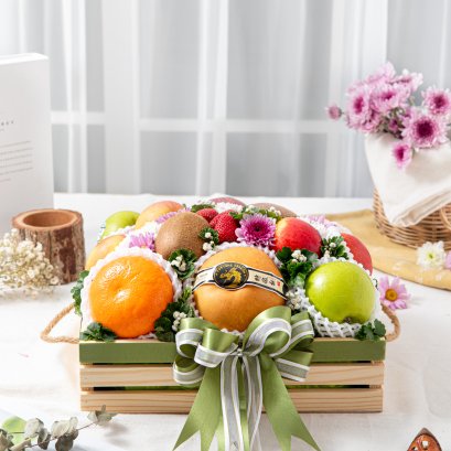 WB01 Fruit &amp; Flower Wood basket