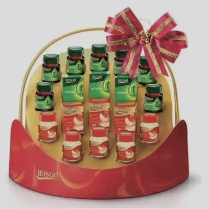 กระเช้าแบรนด์รังนกและซุปไก่สกัด จากร้านกระเช้าของขวัญส่งด่วน Redribbin