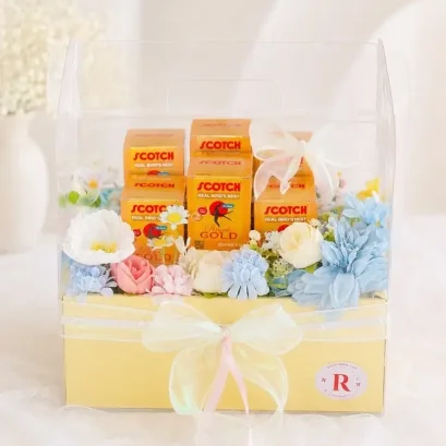 กระเช้ารังนกจัดแบบน่ารัก กระเช้าของขวัญพรีเมี่ยม กระเช้าของขวัญวันเกิด RB275