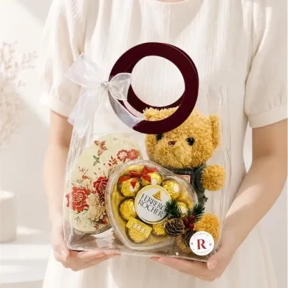 เว็ตของขวัญน่ารักๆ RB278 ตุ๊กตา+คุ๊กกี้+ช็อคโกแลต