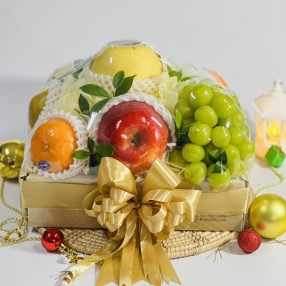 RB095 กระเช้าผลไม้รวมในกล่อง