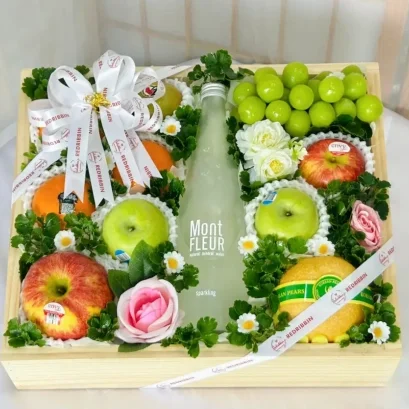 กระเช้าของขวัญ กระเช้าผลไม้สวยๆ RB169