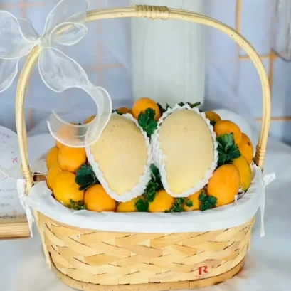 กระเช้าสงกรานต์ กระเช้ามะม่วงและมะยงชิด RB333