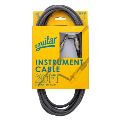 Aguilar 20 ft Instrument Cable, Right Angle to Straight