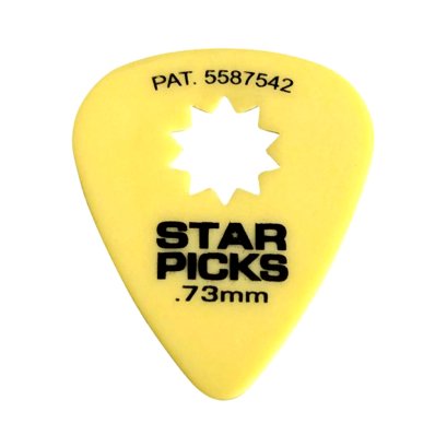 Cleartone Star Picks Blister Packs .73MM Yellow (12 pieces)