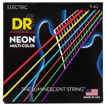 DR Strings Multi-Color Coated Electric 9-42 Lite