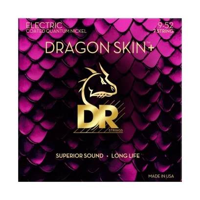 DR Strings Dragon Skin+ Electric 7 Str Quantum Nickel 9-52 Light