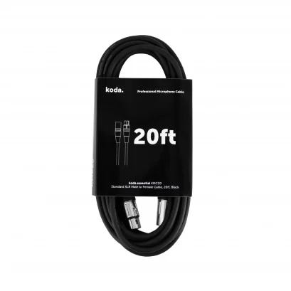 KODA KMC20 Microphone Cable, 20ft, Black
