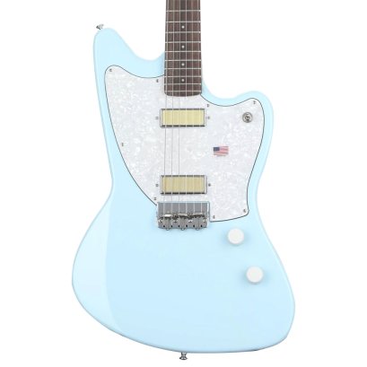 Harmony Standard Series Silhouette Electric Guitar w/Case, Sonic Blue