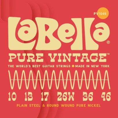 La Bella PV1046 PURE VINTAGE™ ELECTRIC GUITAR STRINGS 10-46
