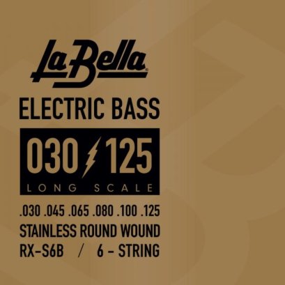 La Bella RX-S6B Bass Rx Series, Stainless 6-String 30-125