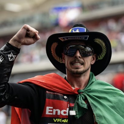 ฟาบิโอ ดิ จิอันนันโตนิโอ แฮปปี้ฉลองโพเดียมแรกกับทีม VR46 ที่ออสติน