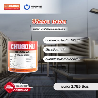 สีชูโกกุ ซิลิคอน เอเอส สีเงิน SILICON AS Silver