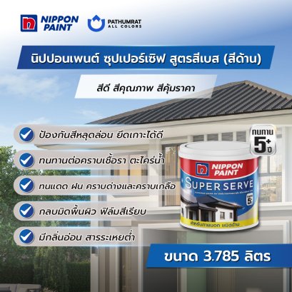 นิปปอนเพนต์ ซุปเปอร์เซิฟ (ชนิดด้าน) 18 ลิตร เบสA