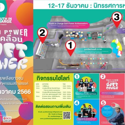 "Youth In Charge" ร่วมปลดปล่อยพลังเยาวชนและคนสร้างสรรค์ ในงาน “Youth Power ขับเคลื่อน Soft Power”