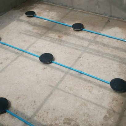 บ่อบำบัดน้ำเสีย ใช้งาน Root Blower พร้อมหัวจานจ่ายอากาศ EPDM