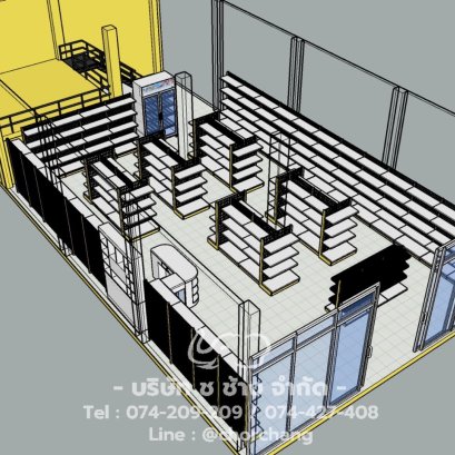 ร้านค้ามินิมาร์ท ขนาด 8x14 เมตร