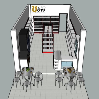 ร้านค้ามินิมาร์ท ขนาด 4x8 เมตร