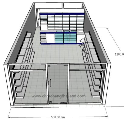 ร้านขายยา ขนาดร้าน 5x12 เมตร