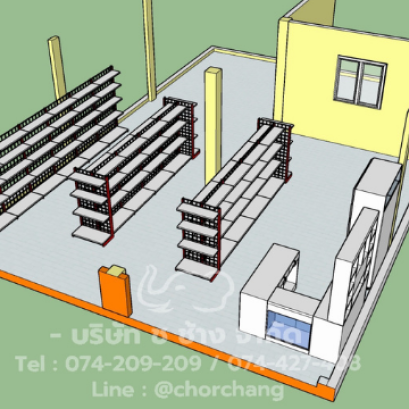 ร้านค้ามินิมาร์ท ขนาด 8x7 เมตร