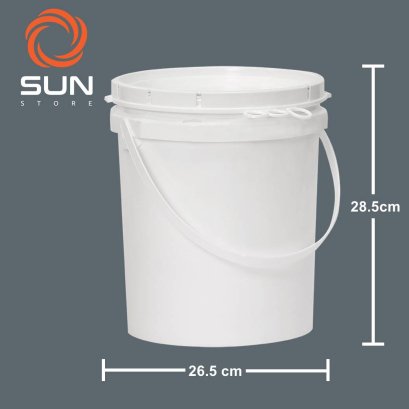 ถังพลาสติก HDPE 10 ลิตร ทรง#1008 สีนม