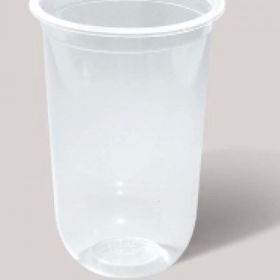 แก้วน้ำ 22 ออนซ์ แก้วพลาสติก PP ทรงแคปซูล  ขนาด 9.5x14 x5.5 cm.