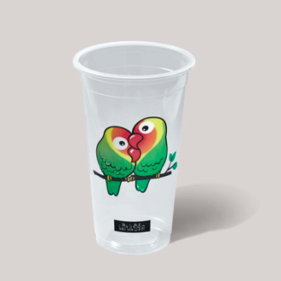 แก้วน้ำ 22 ออนซ์ แก้วพลาสติก PP เรียบไต้หวัน คละลาย รุ่นพิเศษ ปาก95mm. ขนาด 9.5x15.5 x6cm.