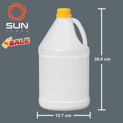 แกลลอนพลาสติก HDPE 3.8 ลิตร ทรง#3.8-04 สีขาว