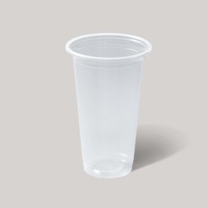 แก้วน้ำ 20 ออนซ์ แก้วพลาสติก PP ลอนใส รุ่นประหยัด ปาก95mm. ขนาด 9.5x15 x6 cm.