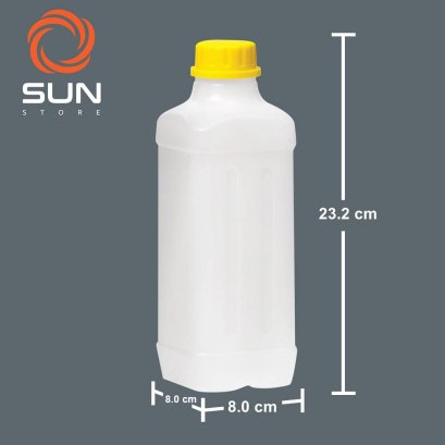 ขวดพลาสติก HDPE 1 ลิตร ทรง#0112 สีขาว