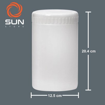 กระปุกพลาสติก HDPE 2000 cc ทรง#0205 สีนม