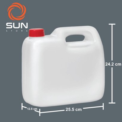 แกลลอนพลาสติก HDPE 5 ลิตร ทรง#0517 สีขาว