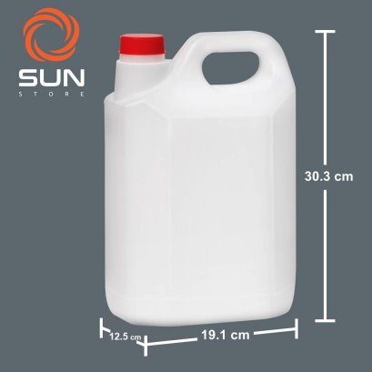 แกลลอนพลาสติก HDPE 5 ลิตร ทรง#0519 สีขาว
