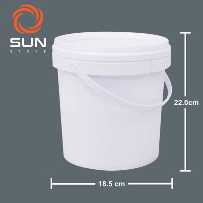 ถังพลาสติก PP 5 ลิตร ทรง#MD-0147 สีนม